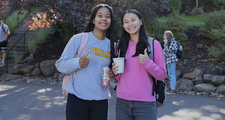 Students in Psalm Plaza